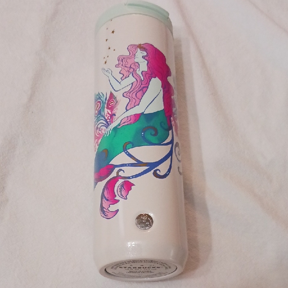 Starbucks Pink and Green Mermaid tumbler